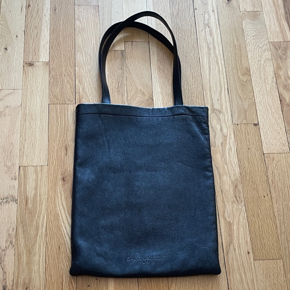 Saint Laurent leather tote bag